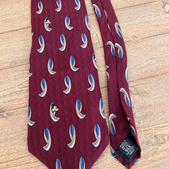 Vintage Mickey Silk Tie - Hidden Mickey Mouse - Picture 4 of 6